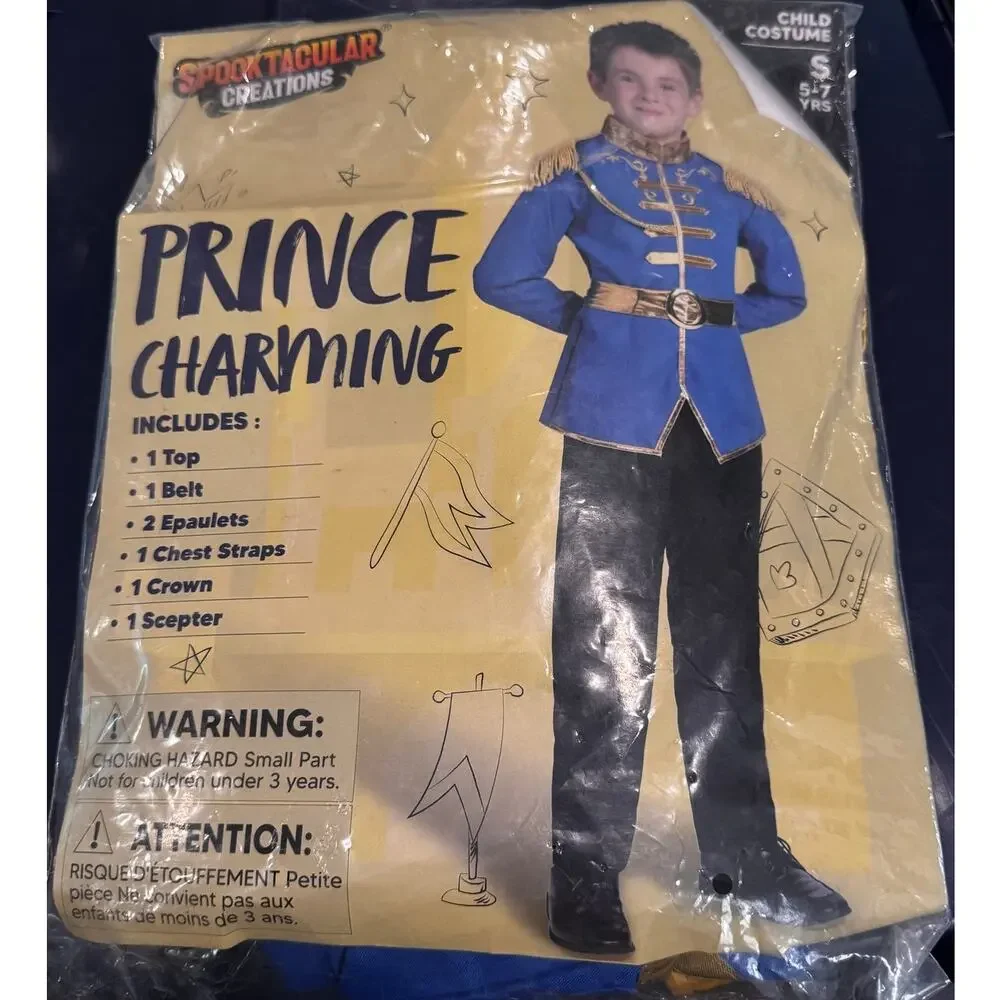 Spooktacular Creation Deluxe Prince Charming Costume Blue Halloween Small 5-7 yr